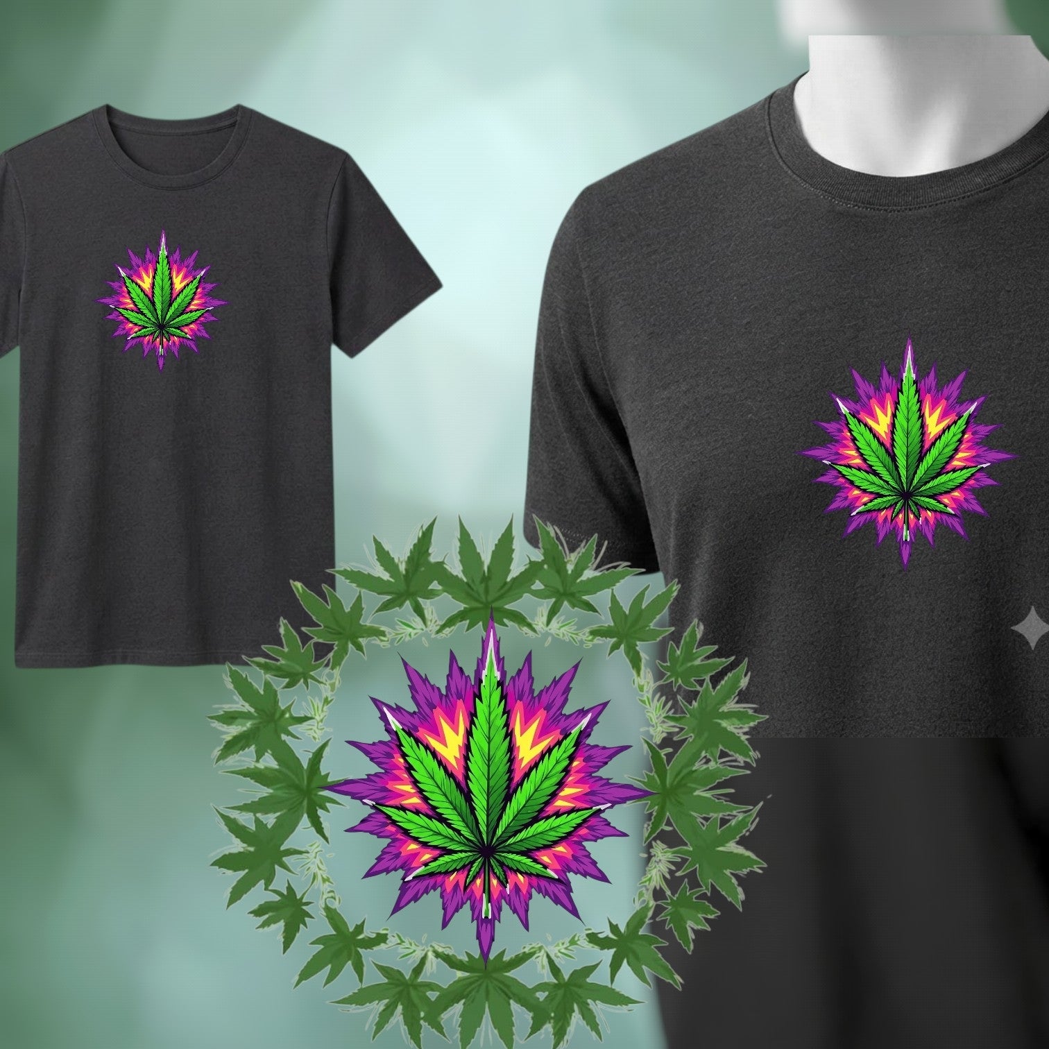 Psychedelic Leaf Tee