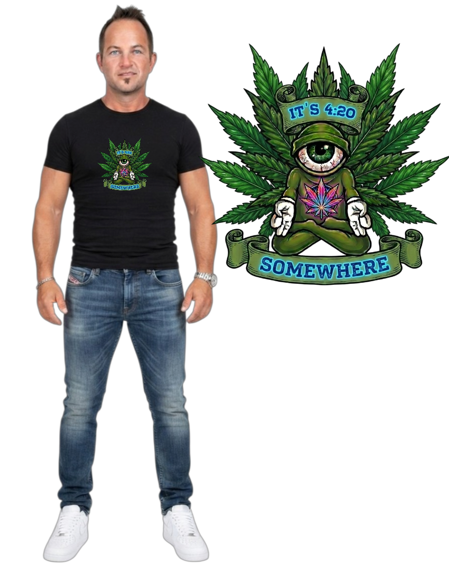 4:20 Somewhere Tee — cannabis streetwear graphic tee South Africa — Blaze & Stitch