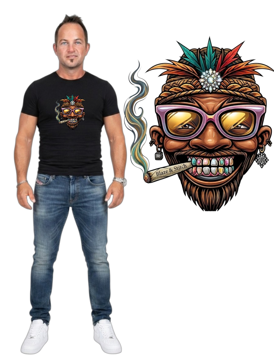 Vibe Master Tee — cannabis streetwear graphic tee South Africa — Blaze & Stitch